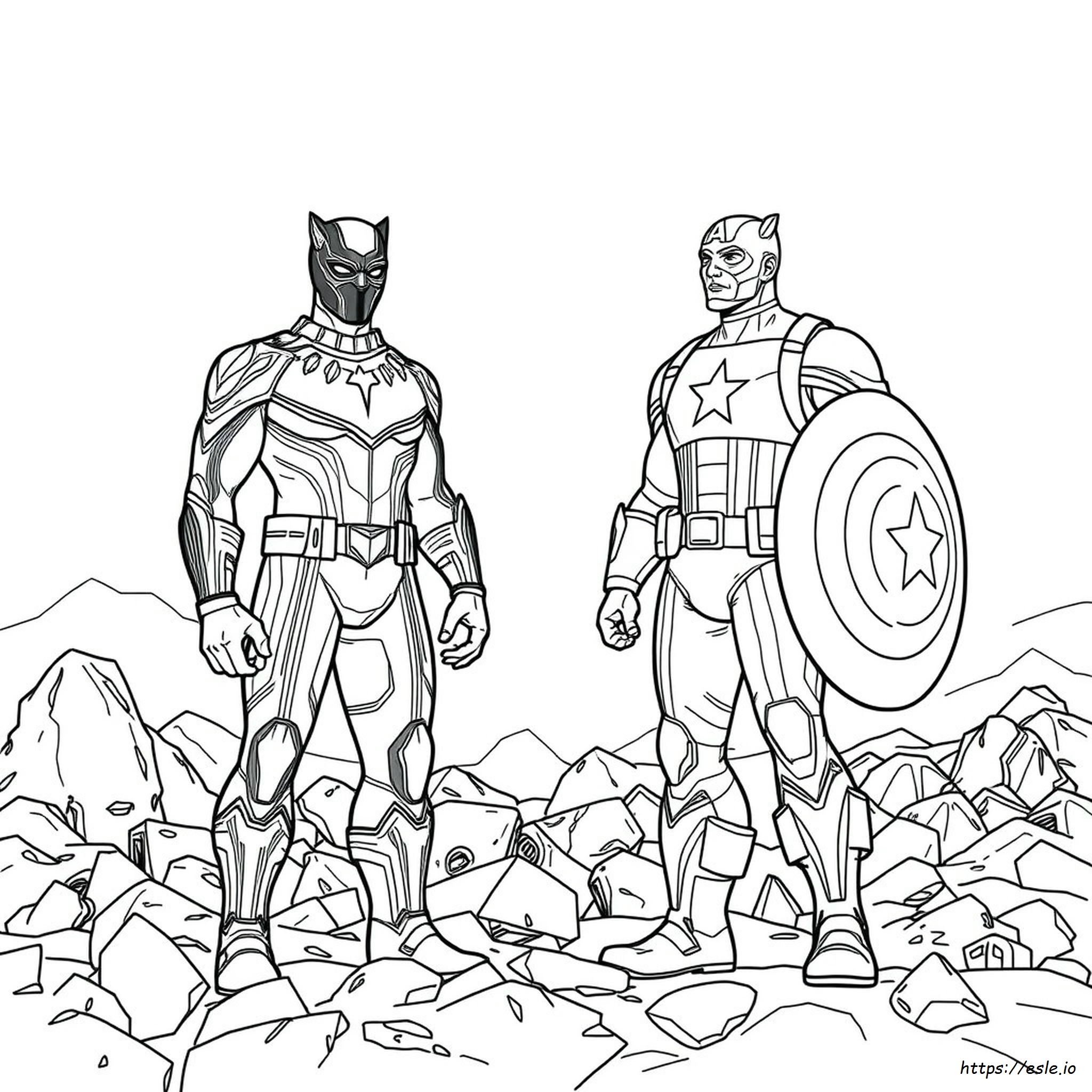 Gambar Mewarnai Black Panther Infinity War