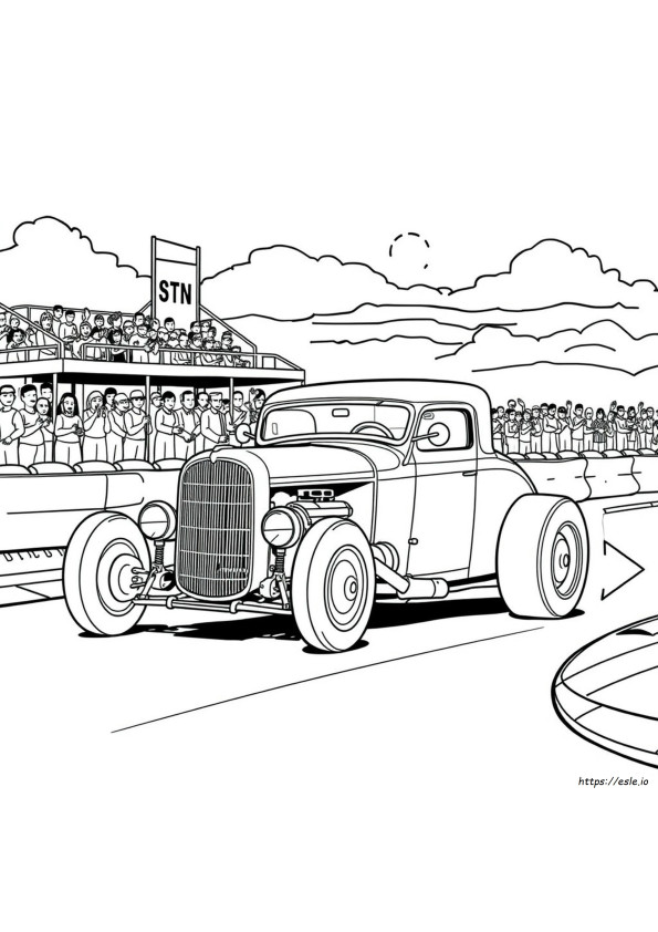 Hot Rods Grátis Para Colorir E Imprimir