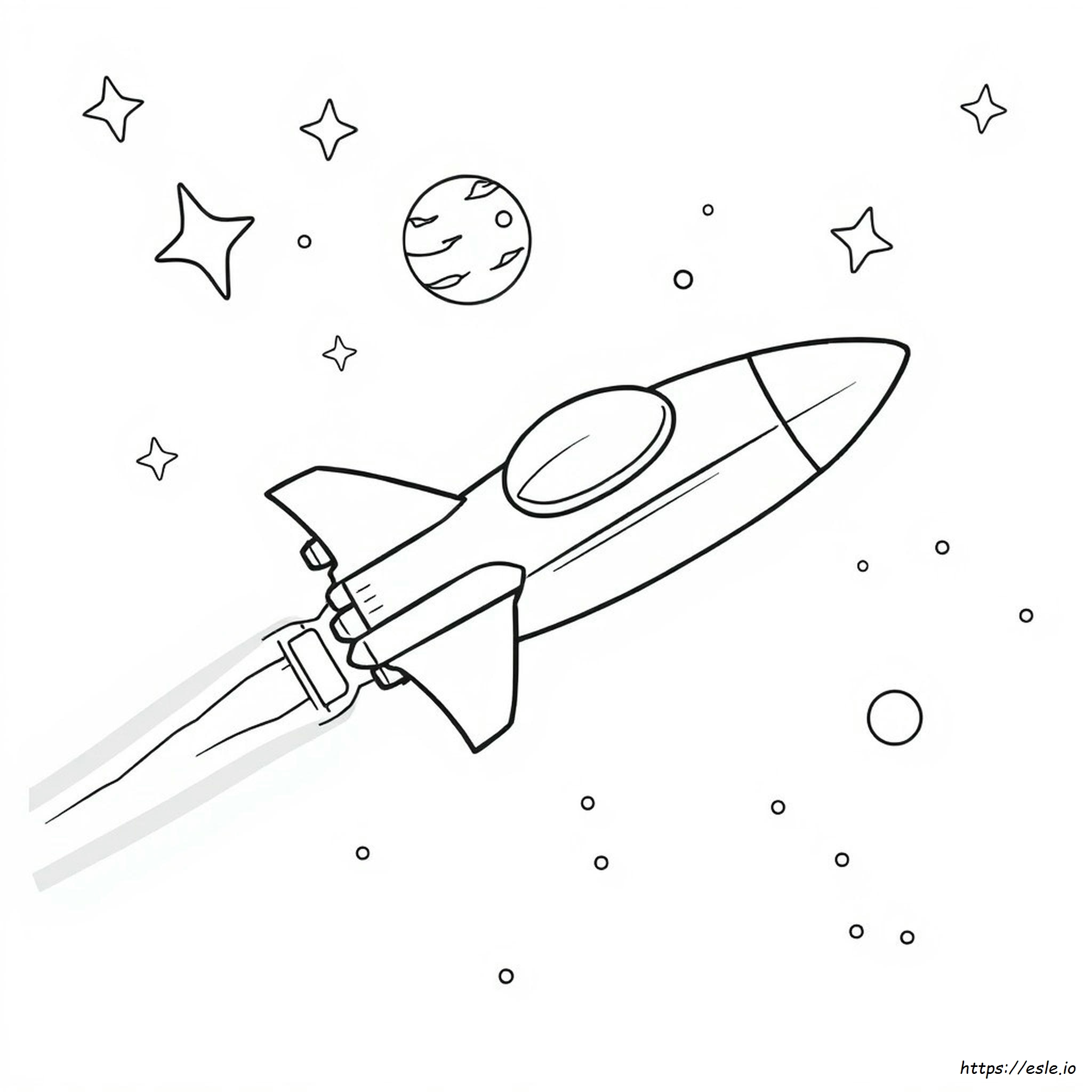 Free Printable Spaceship Coloring Page