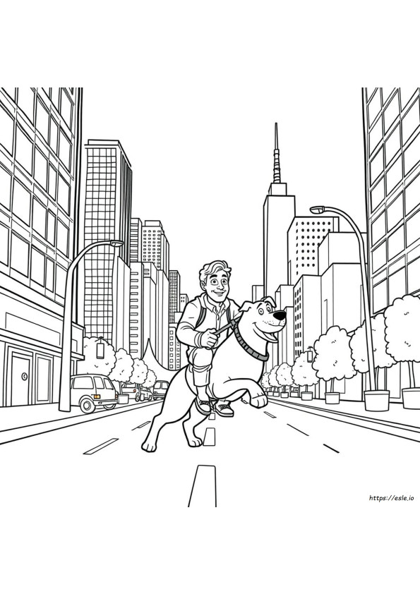 Dog Man Coloring Pages Printable