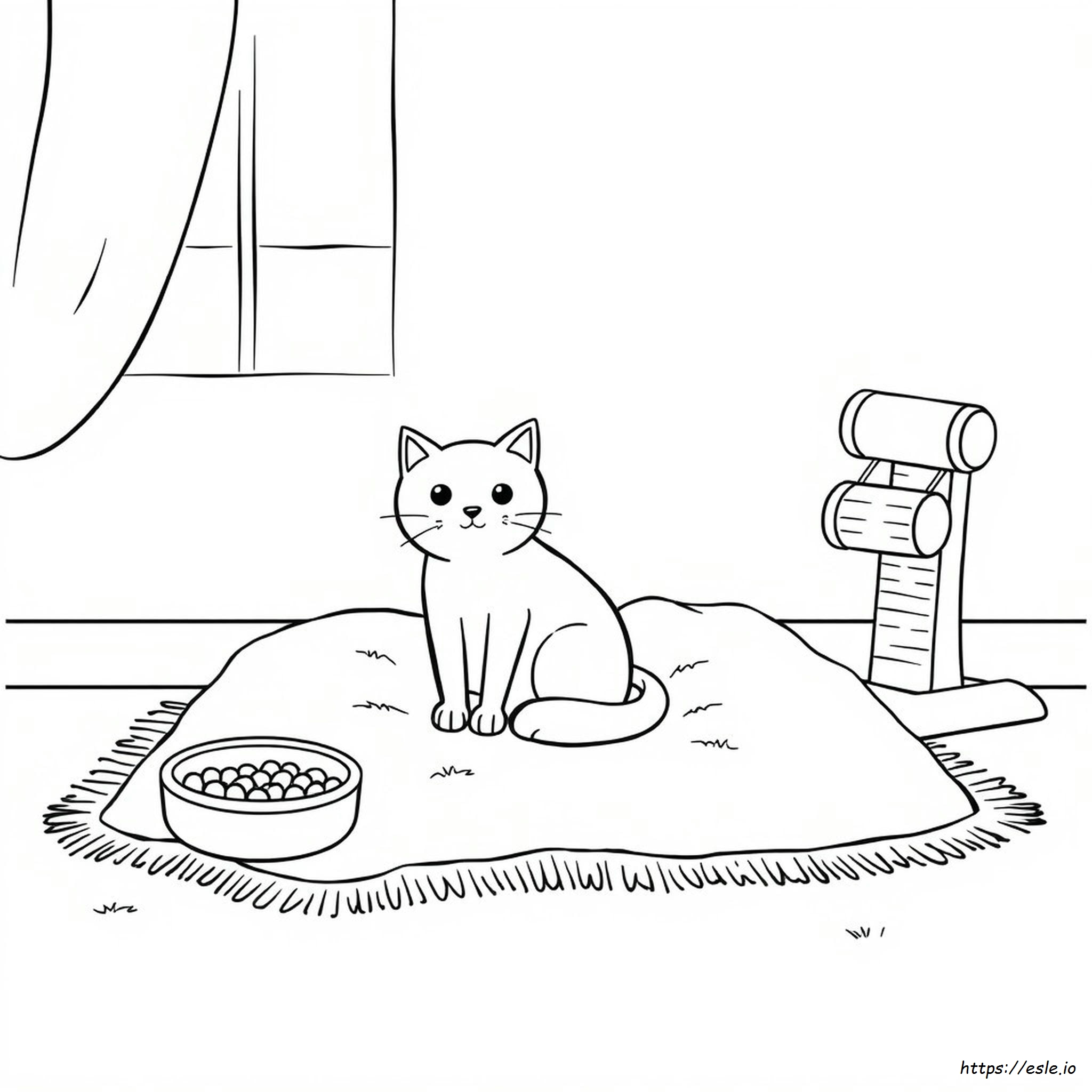 Kedi Çizimi Boyama Sayfası - Ücretsiz Yazdırılabilir