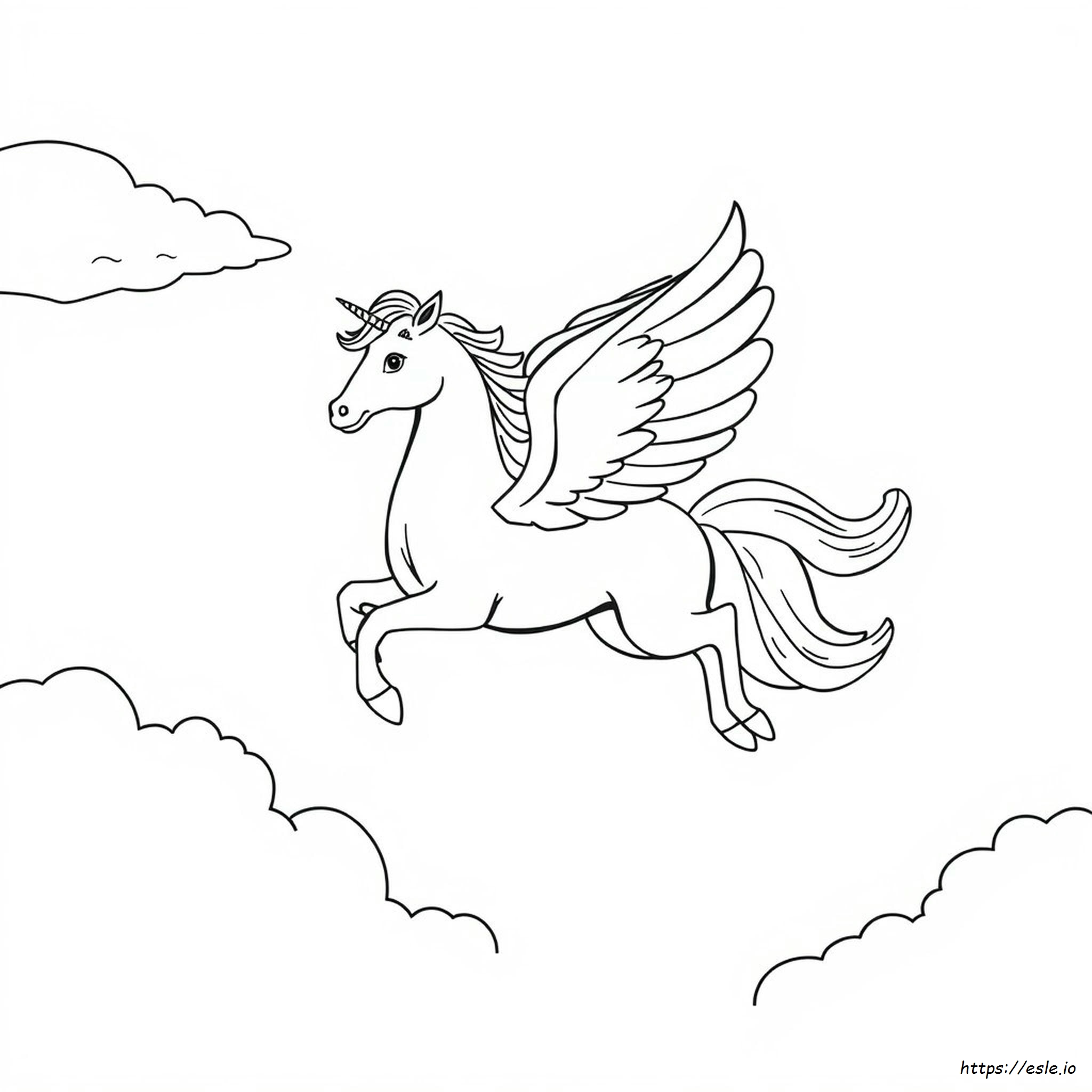 Pegasus Coloring Page - Free Printable PDF