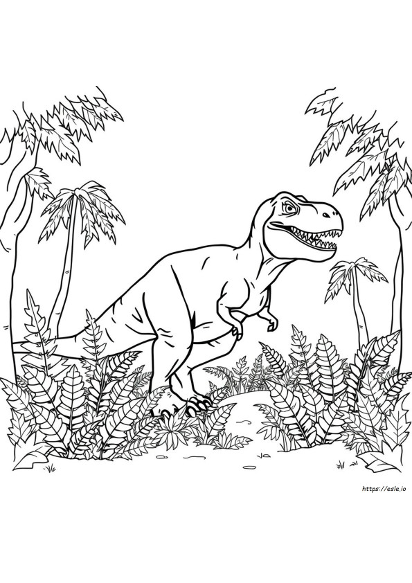 Trex Gambar Mewarnai