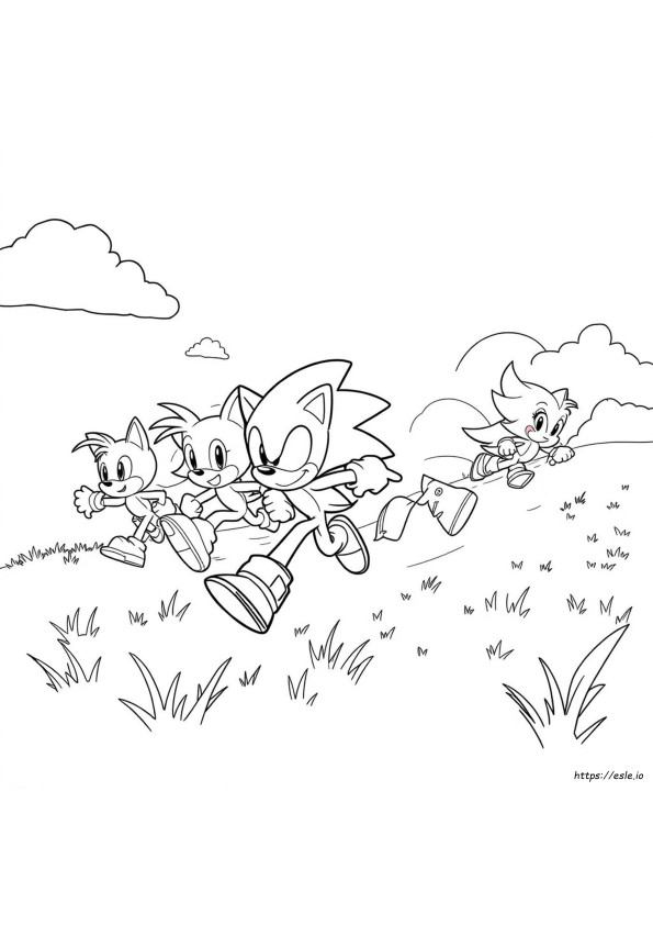 Sonic Team Coloring Pages Sonic The Hedgehog