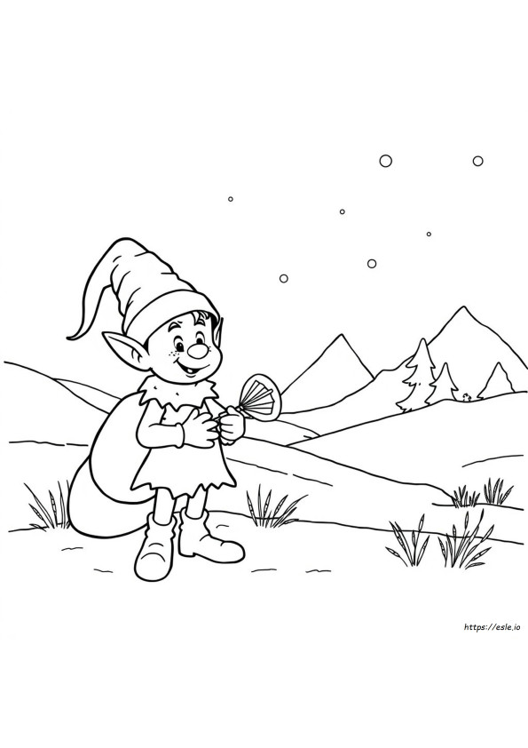 Hermey Si Elf Gambar Mewarnai