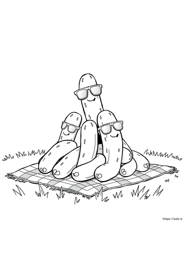 Coloriage Cornichon Amusant