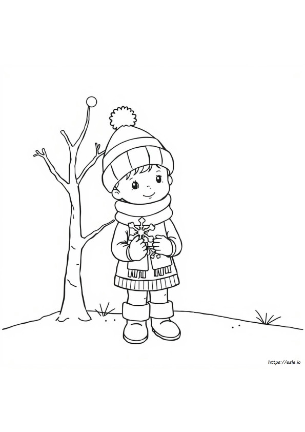 Preschool Printable Winter Coloring Page