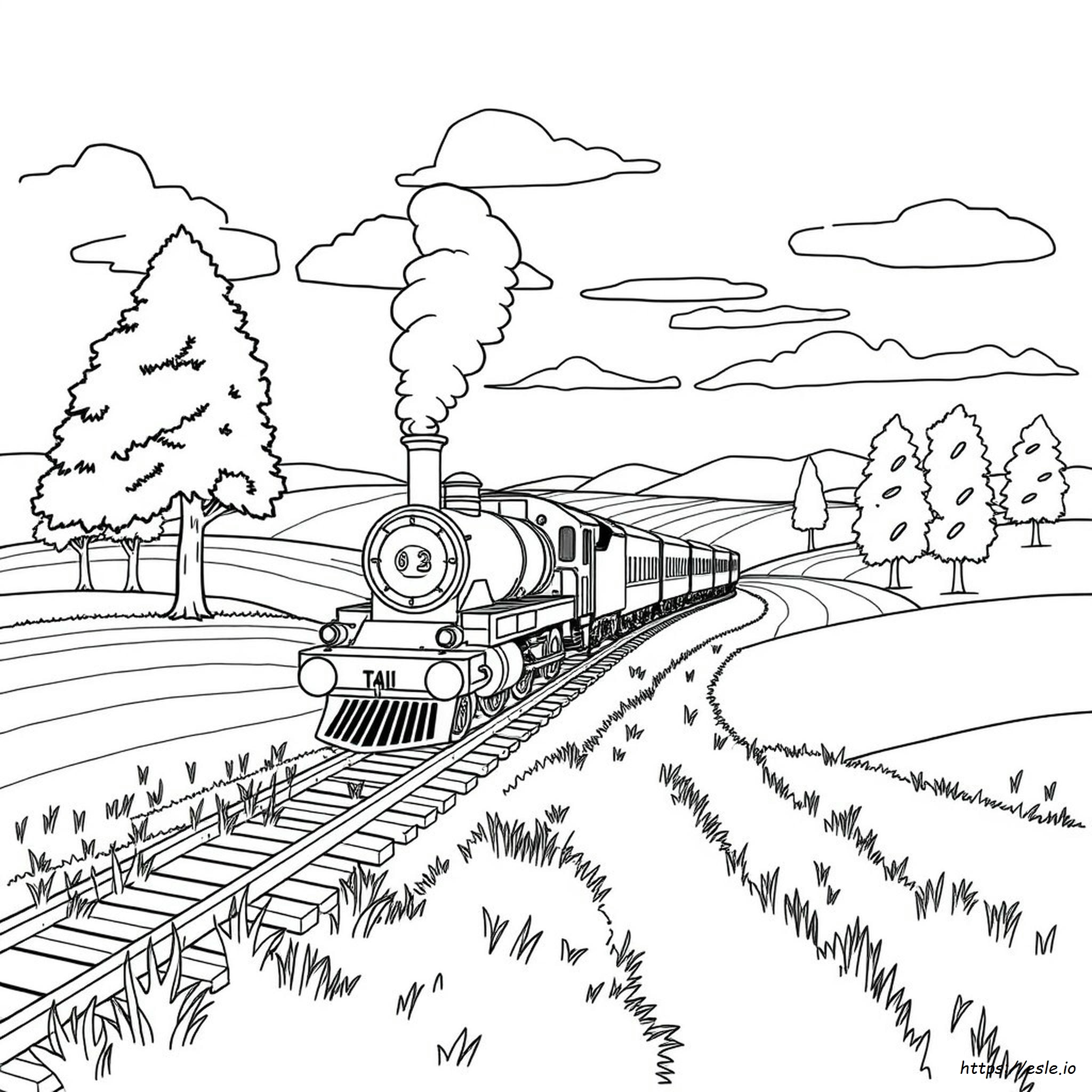 Train Coloring Pages For Adults