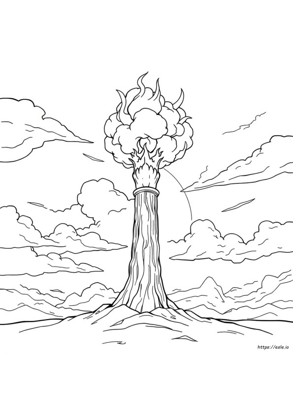 Printable Pillar Of Cloud And Fire Coloring Pages