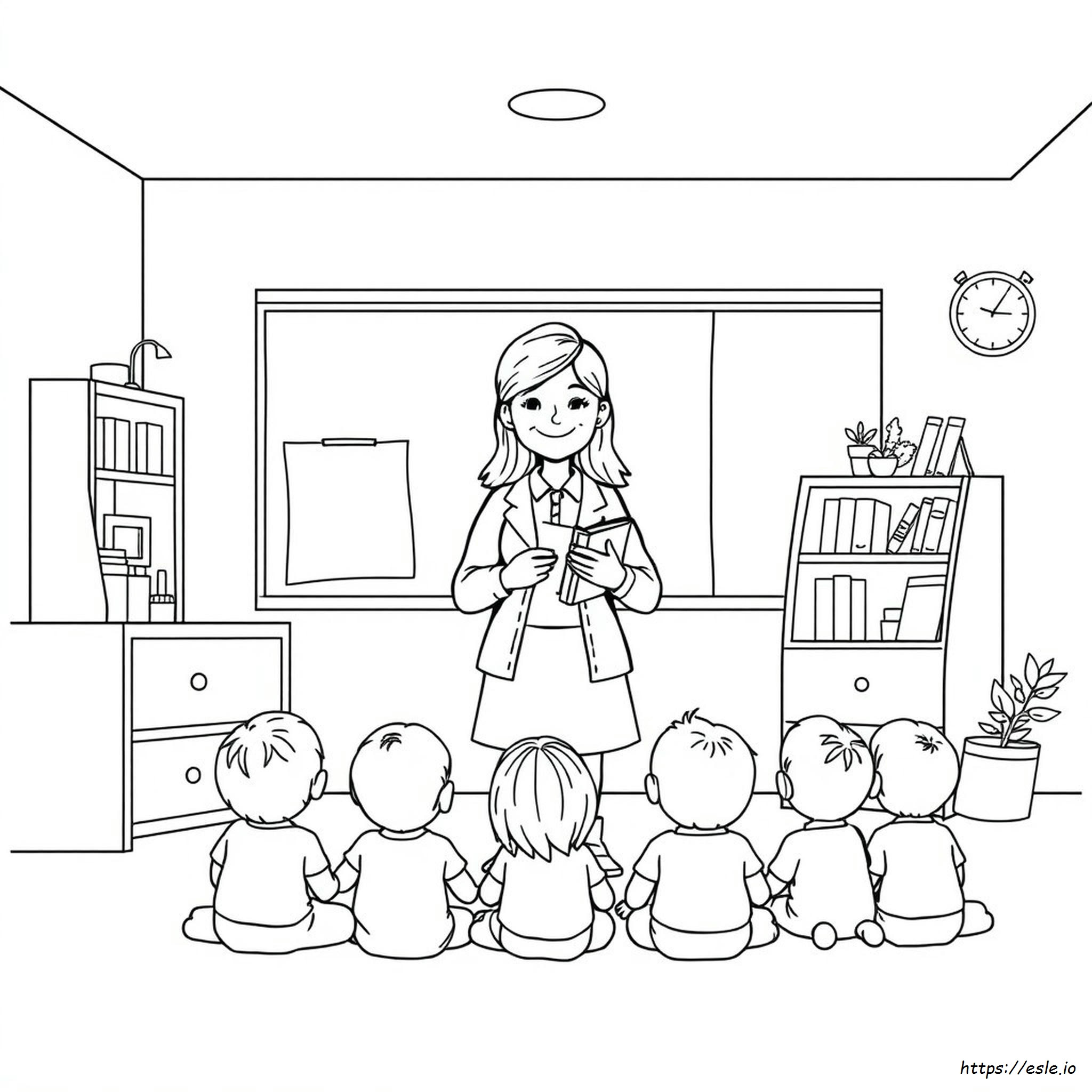 Preschool Teacher Coloring Pages Preschool Teacher Coloring Pages