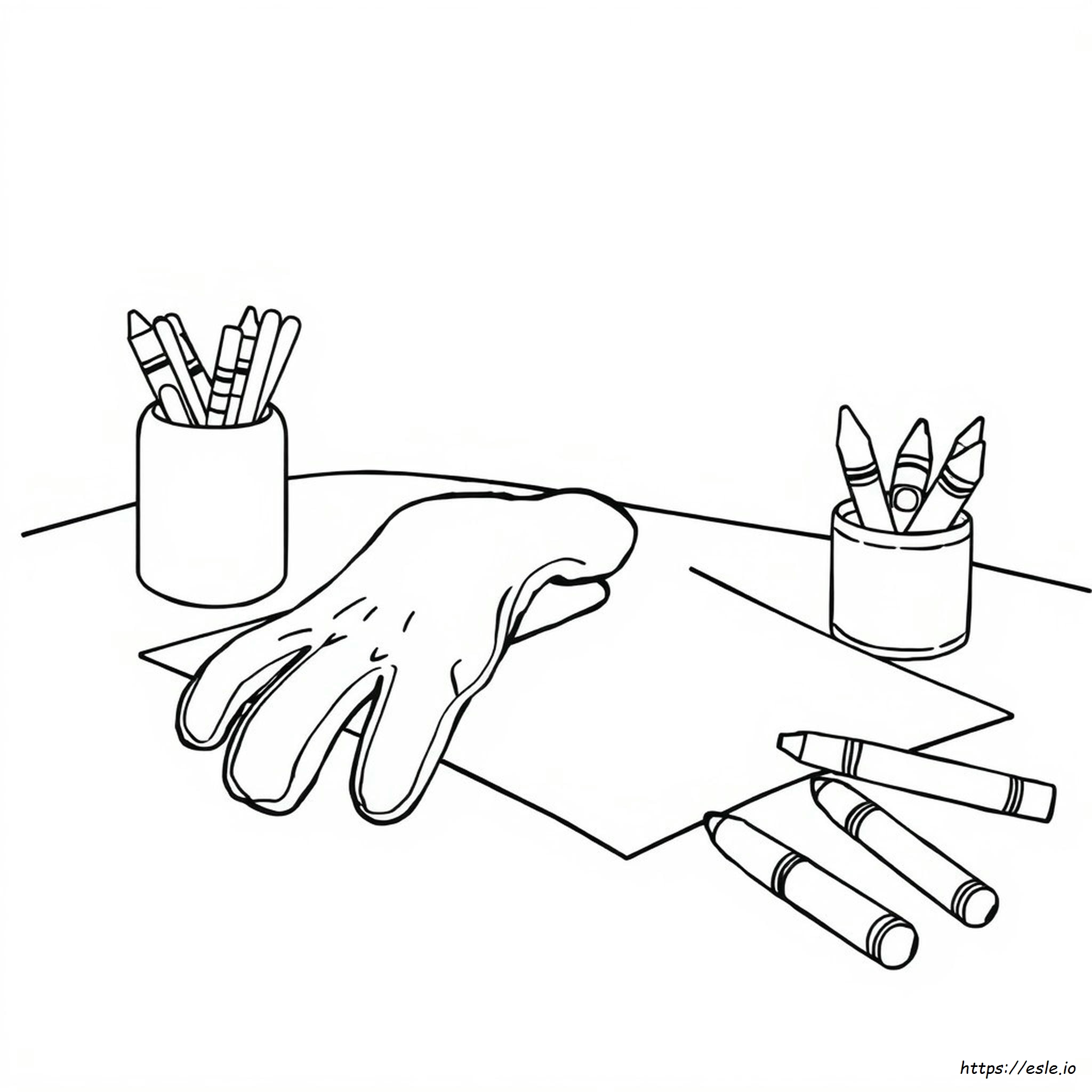 Guantes Para Colorear - Imprimible Gratis