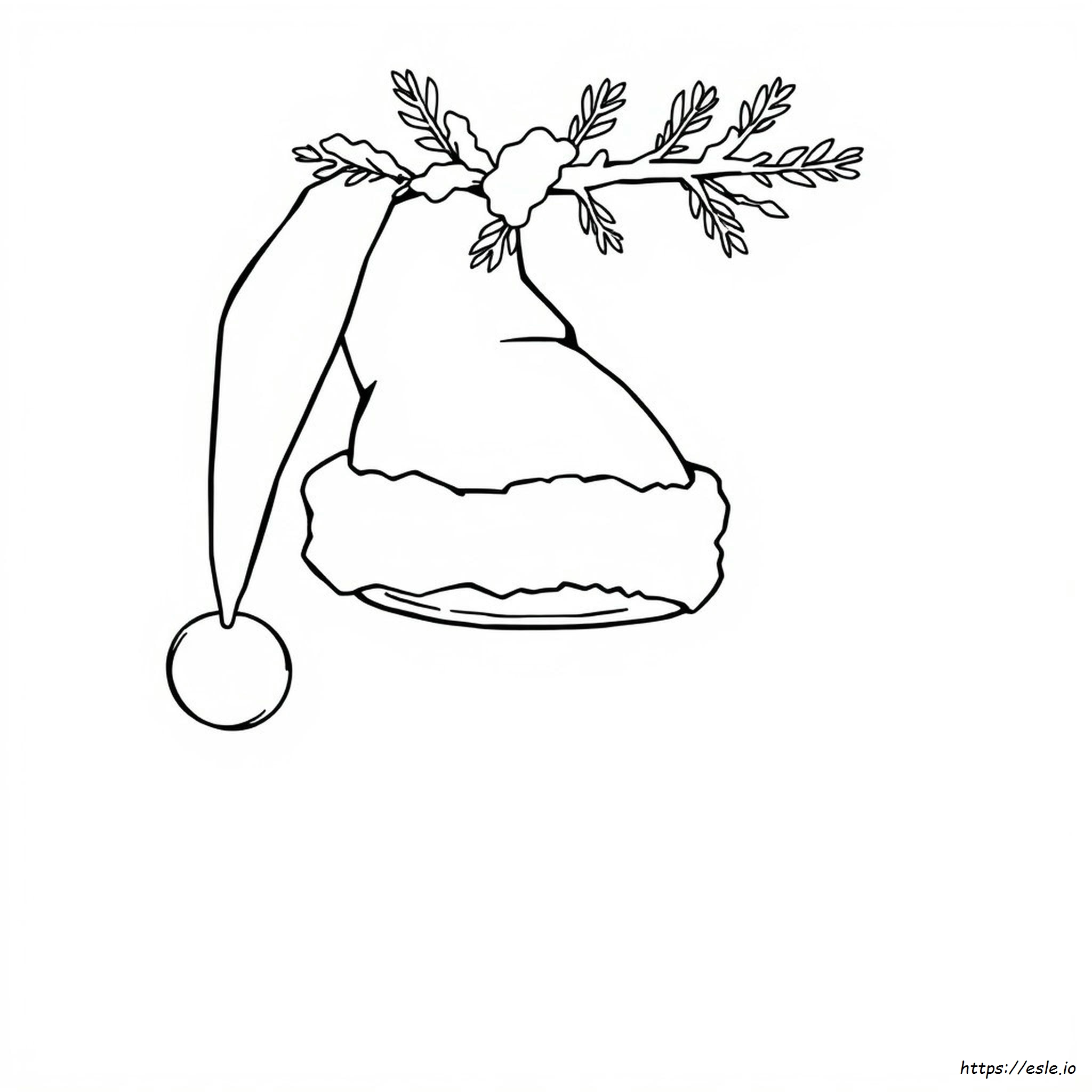 Santa Hat Coloring Page - Free Printable