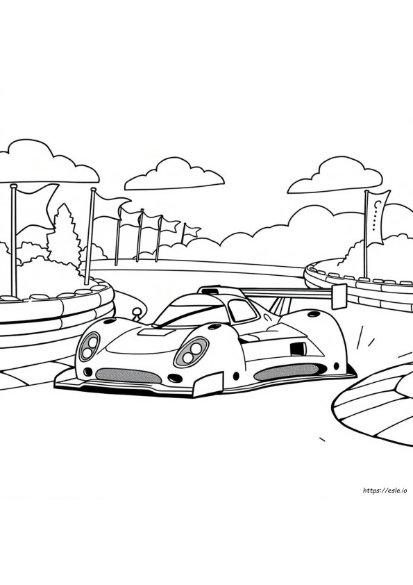 Race Car Coloring Sheet