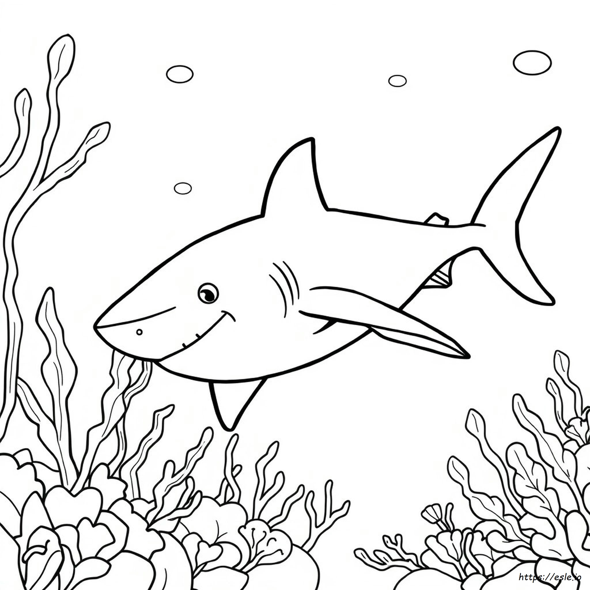 Shark Coloring Page - Free Printable