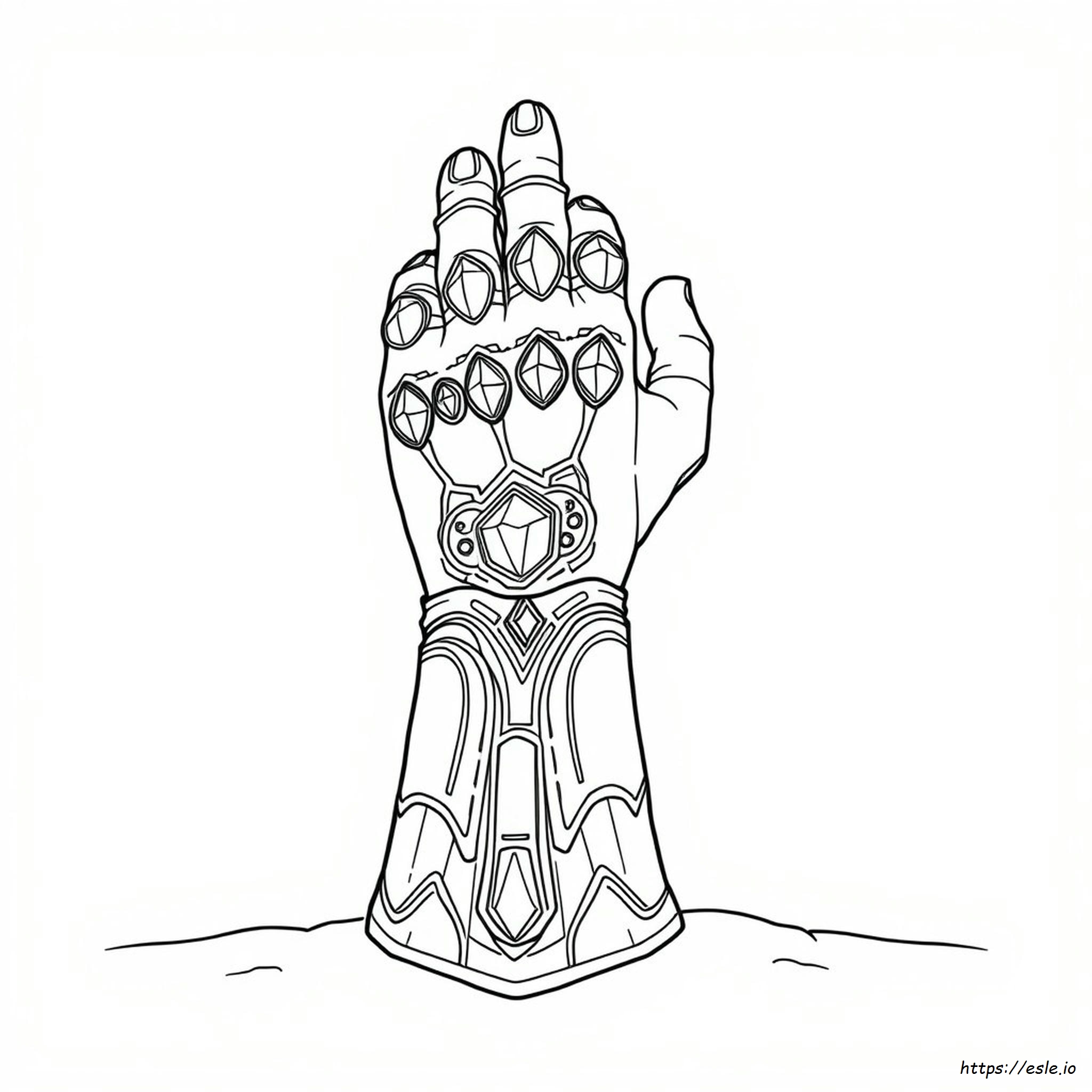 Thanos Glove Coloring Page