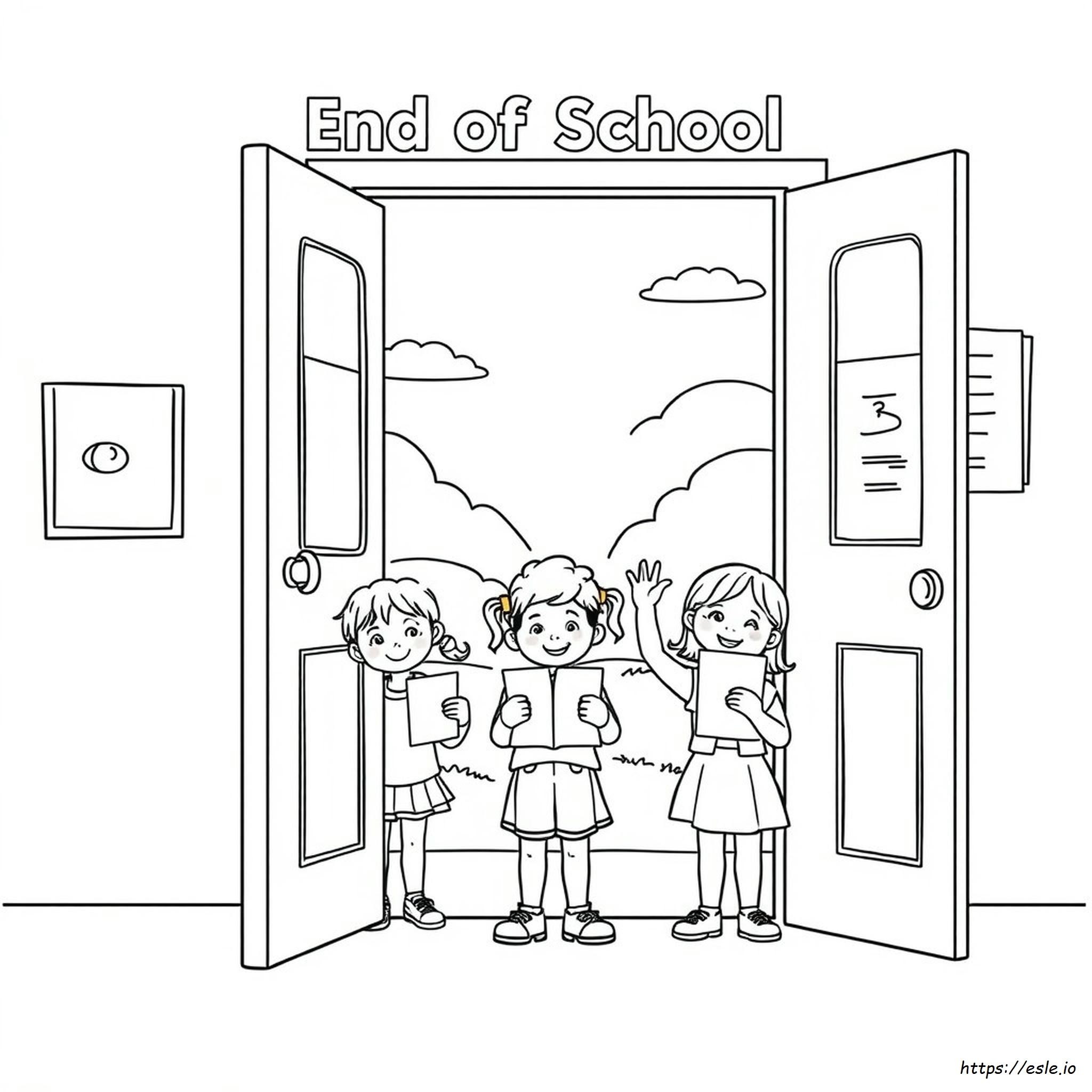Halaman Mewarnai Akhir Sekolah