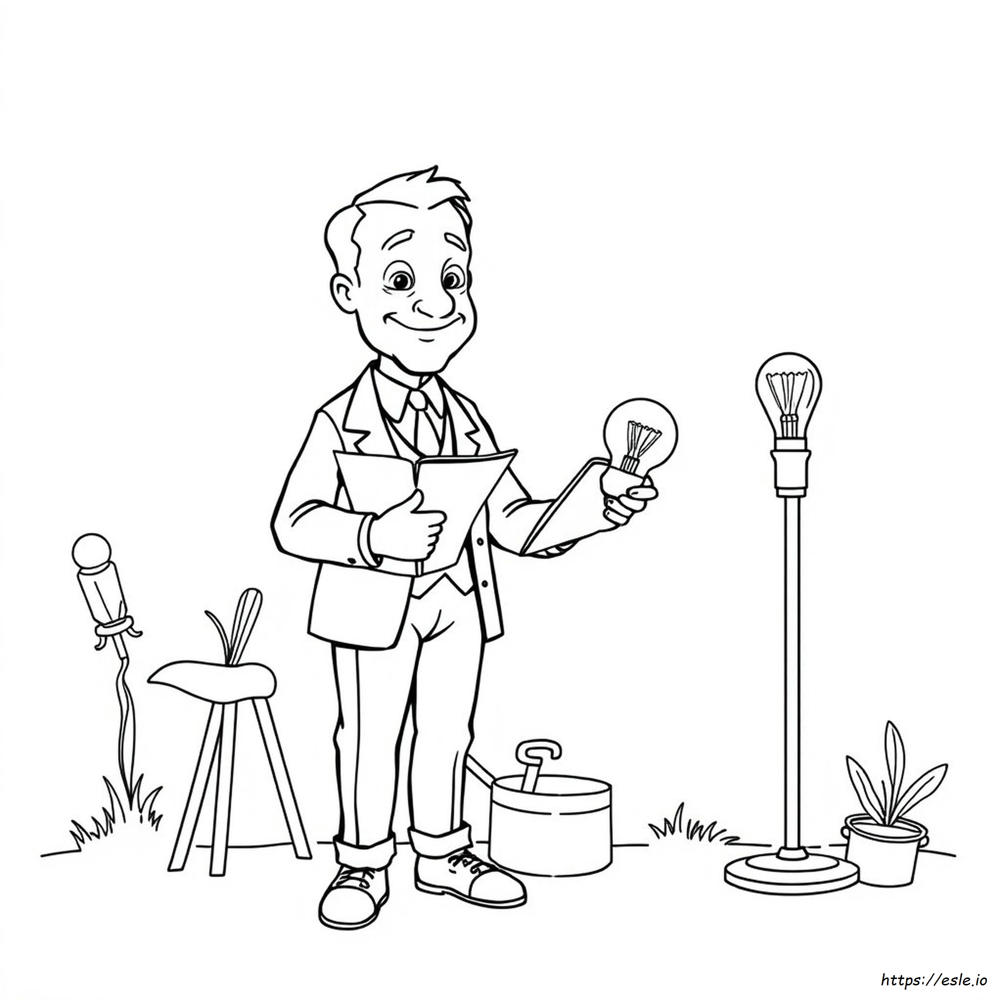 Lewis Latimer Coloring Pages