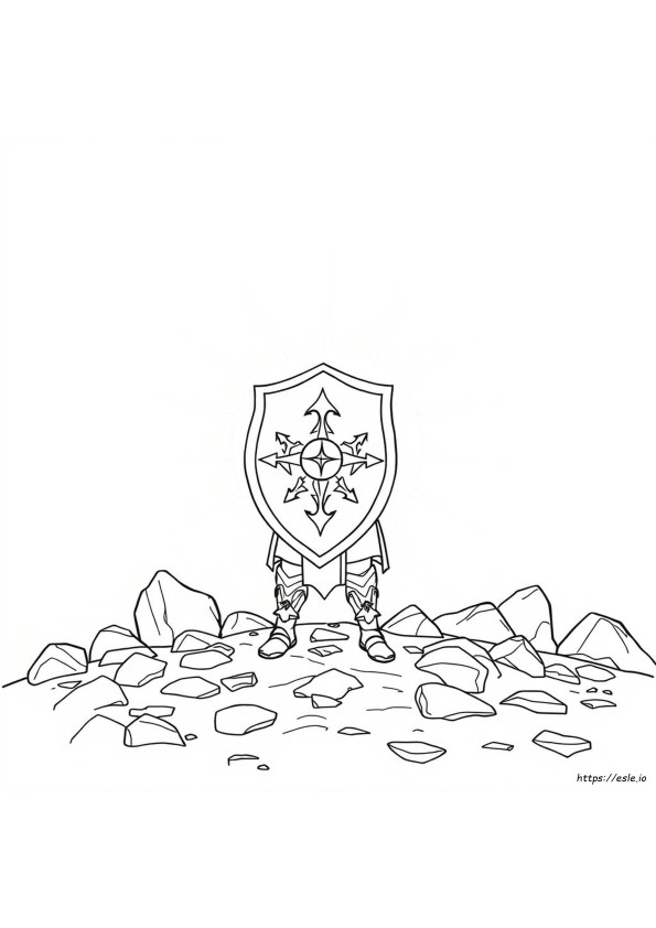 Escudo Colorear Caballero Espada Cavaliere Colorare Caballeros