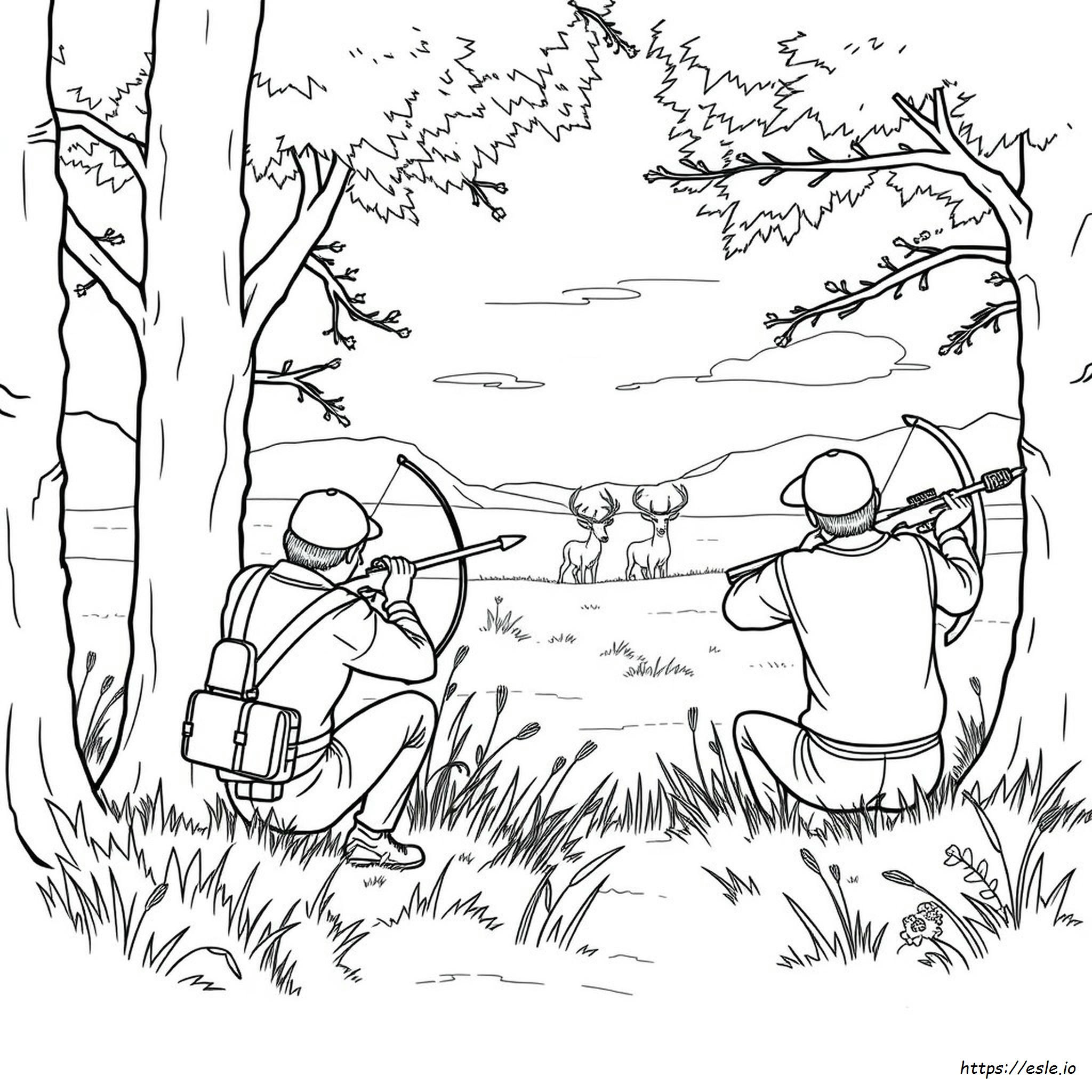 Realistic Hunting Coloring Pages