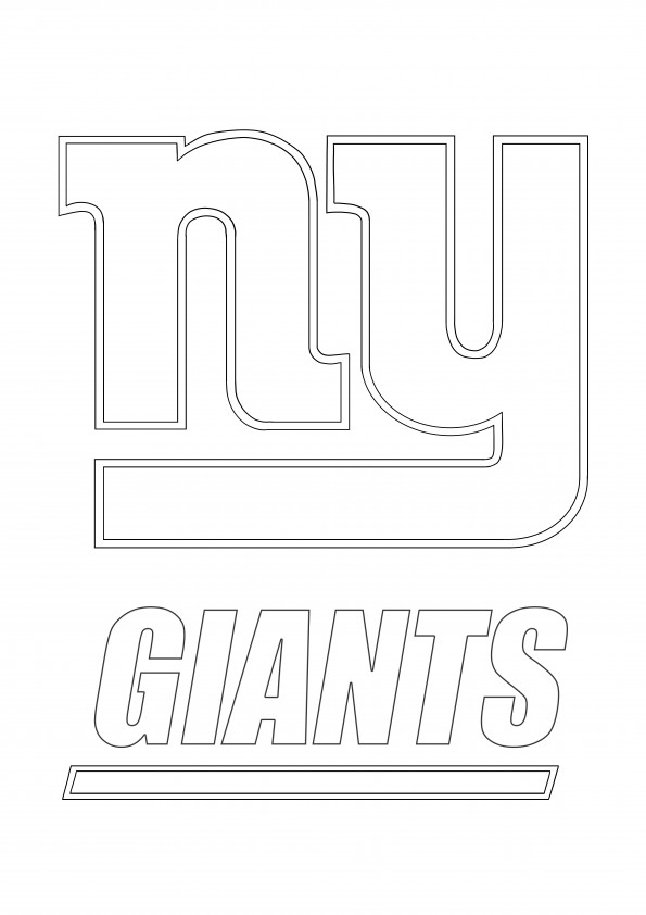 Suosikki New York Giants -logon väritys ja ilmainen tulostettava arkki