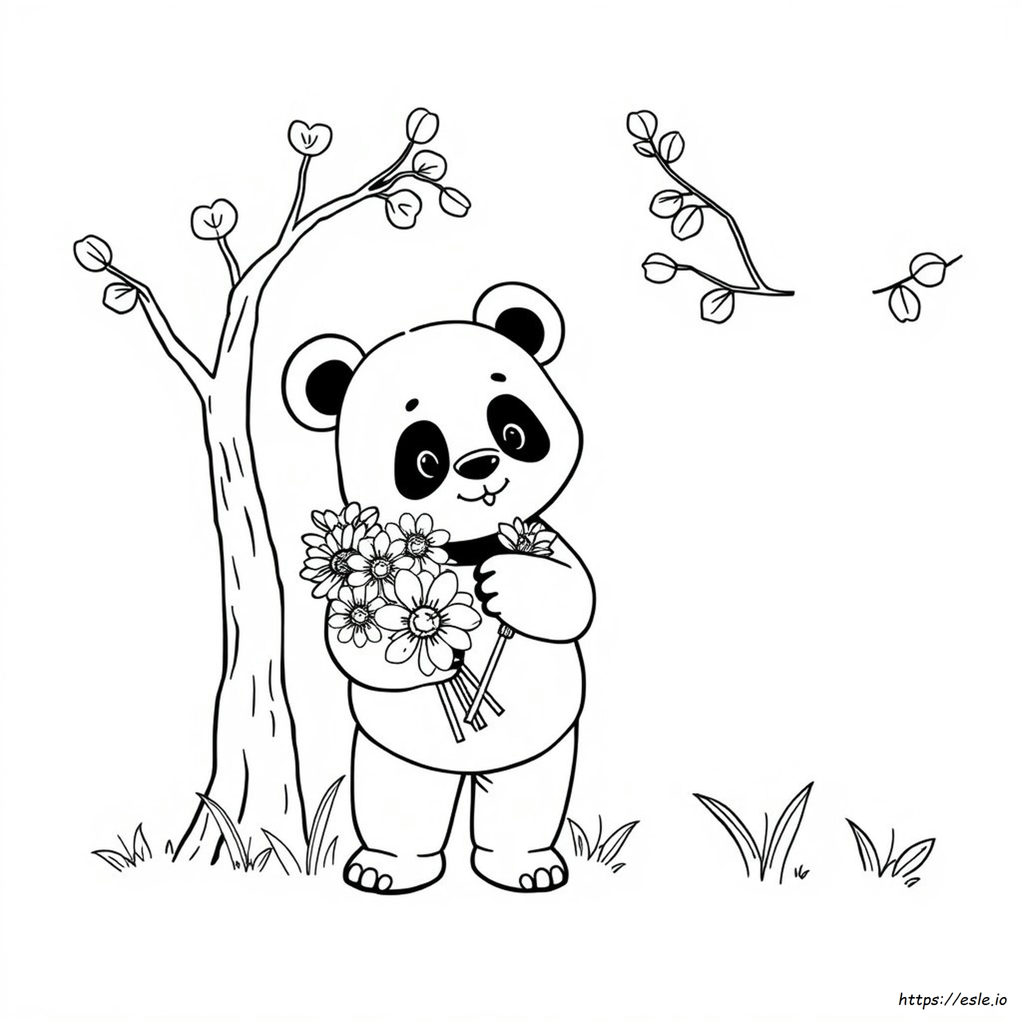 Free Printable Combo Panda Coloring Page