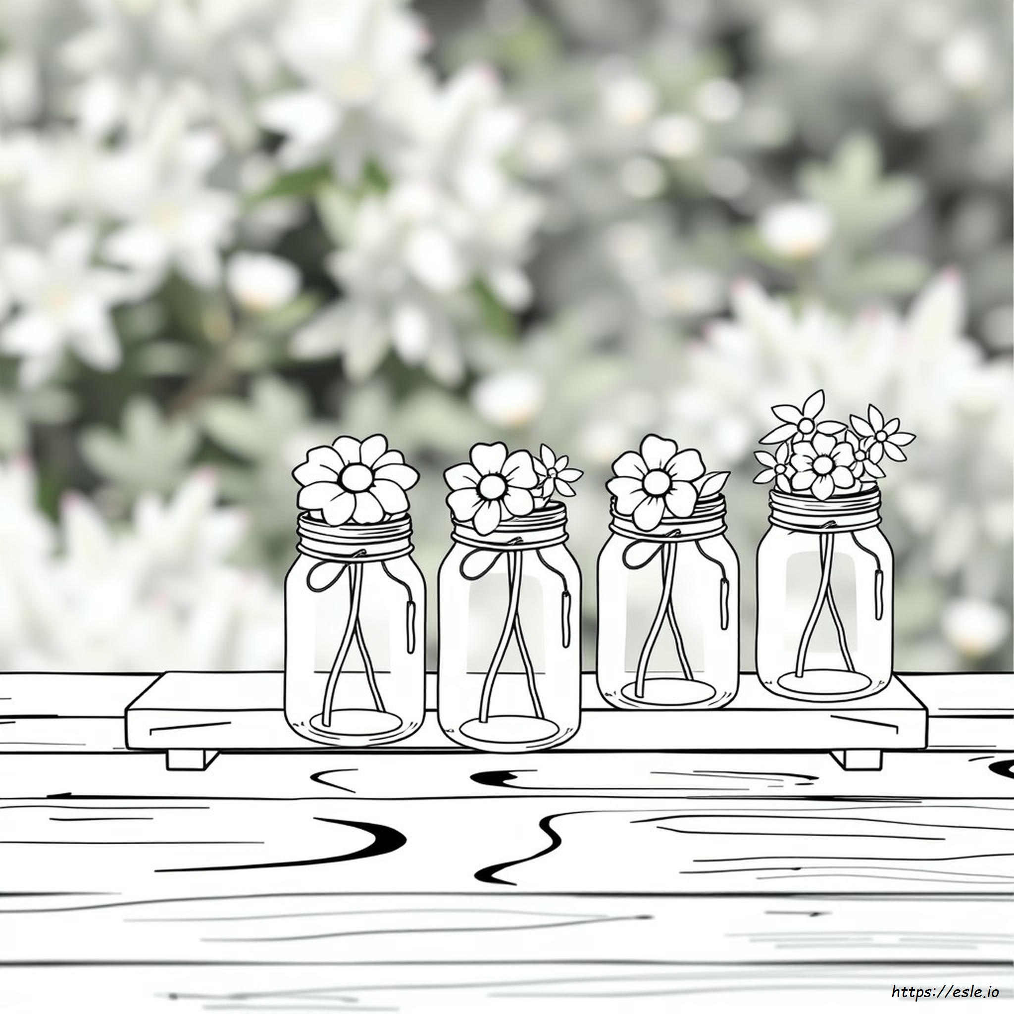 Free Printable Mason Jar Coloring Page