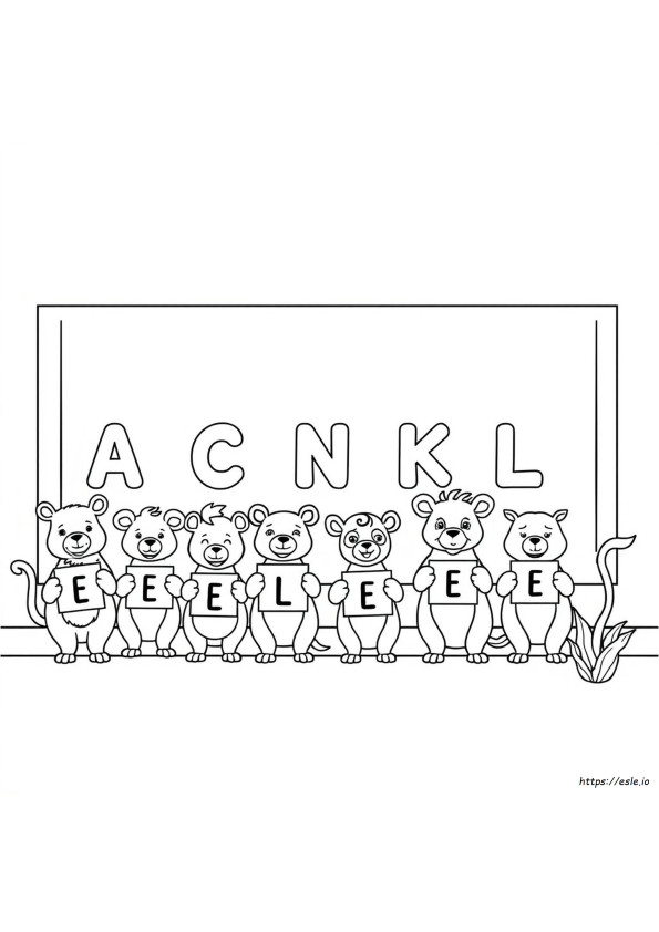 Animal Alphabet Coloring Pages Printable