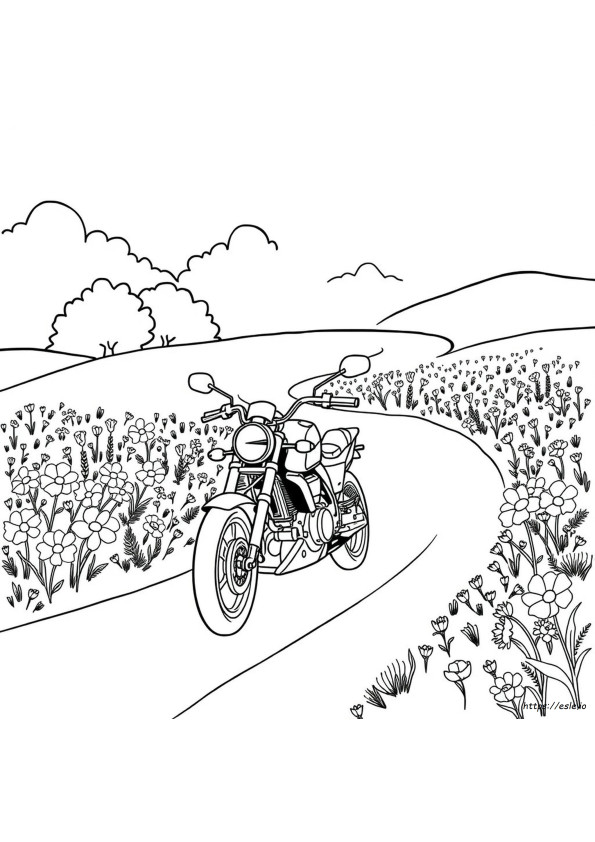 Motobike Colouring