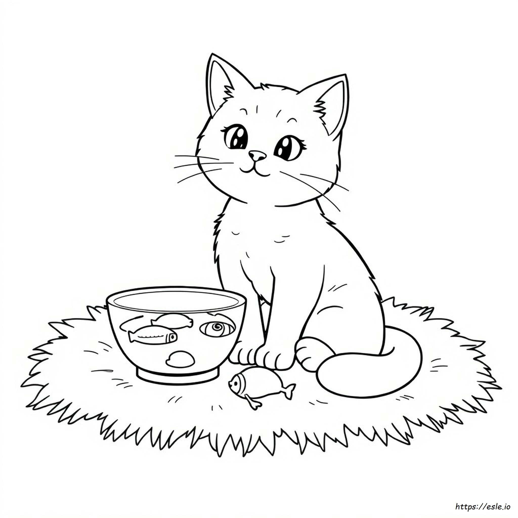 Kleine Katze Ausmalbild Zum Ausdrucken