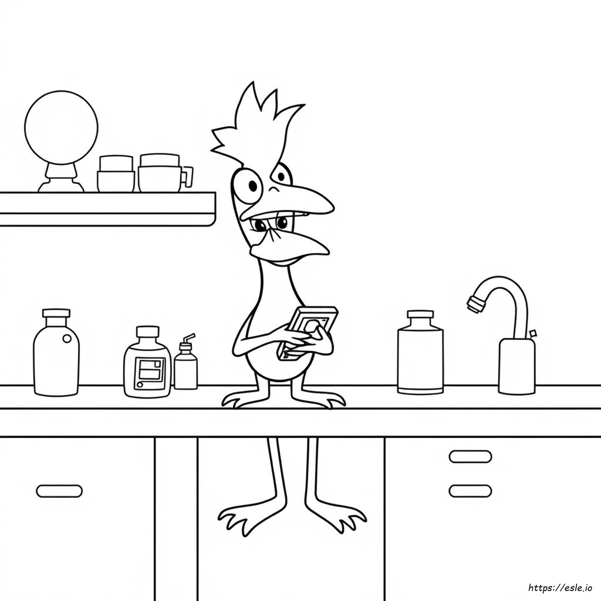 Perry The Platypus Colouring Pages