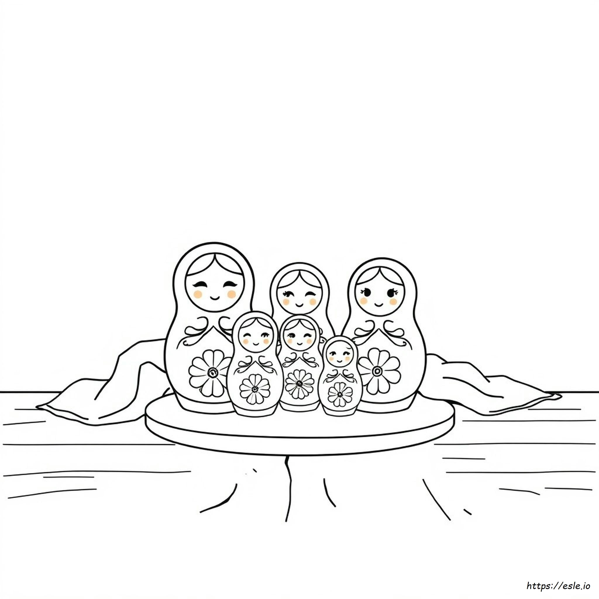 Matrioshka Para Colorir