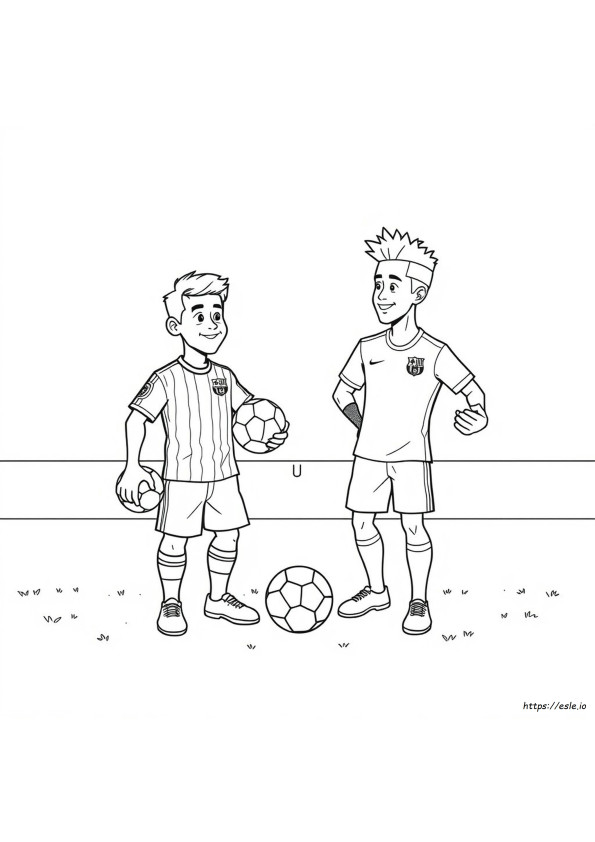 Messi Neymar Ausmalbilder