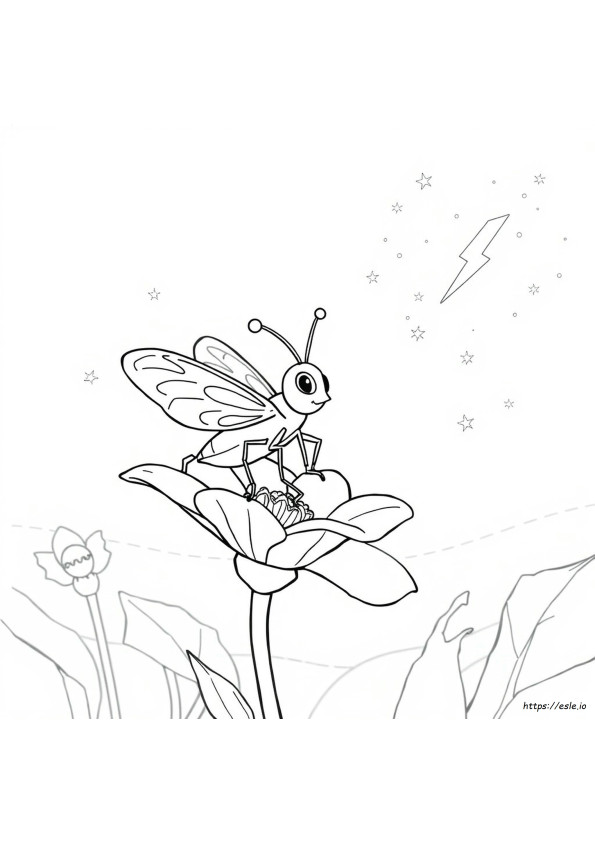 Leo The Lightning Bug Coloring Page