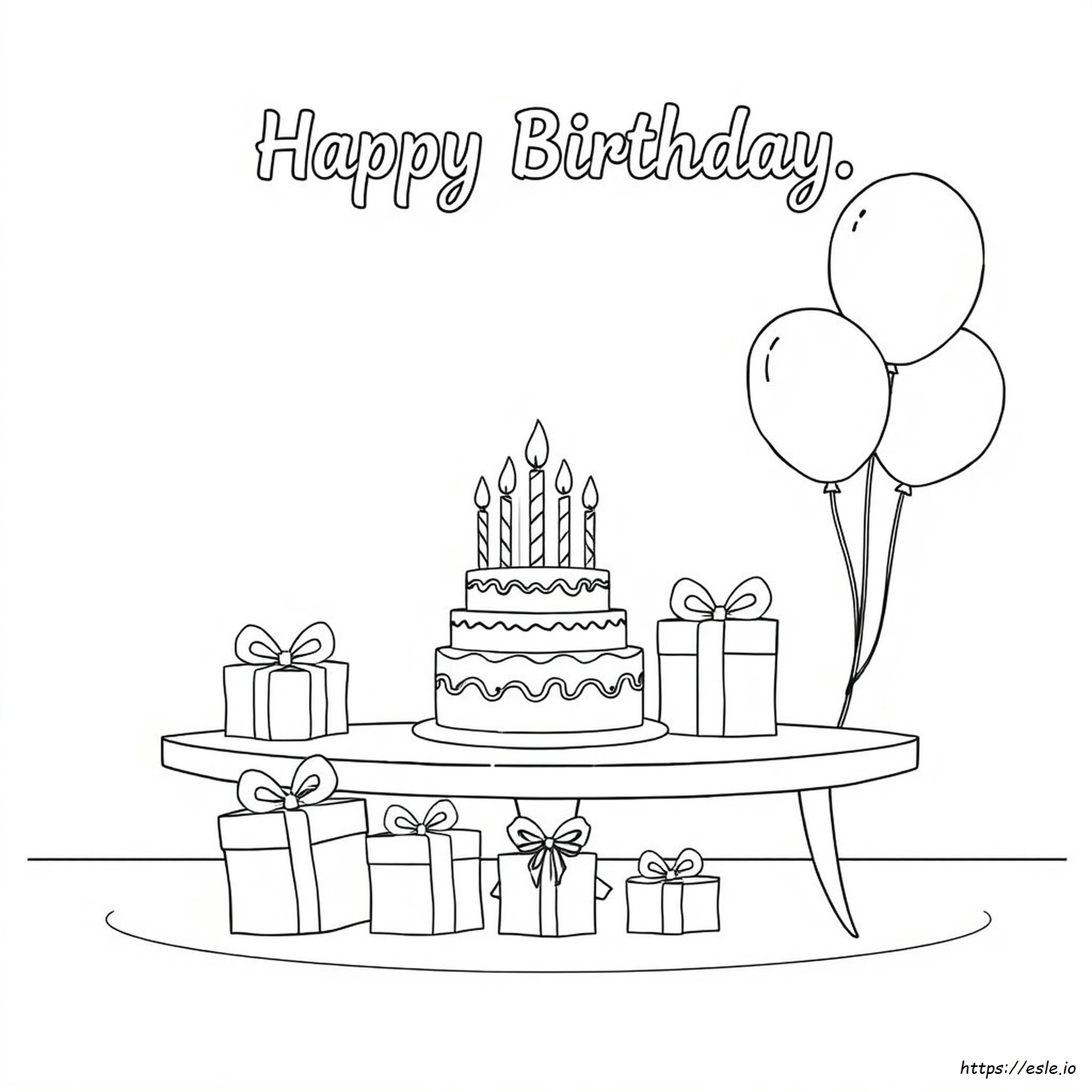 Birthday Wishes Coloring Page - Free Printable