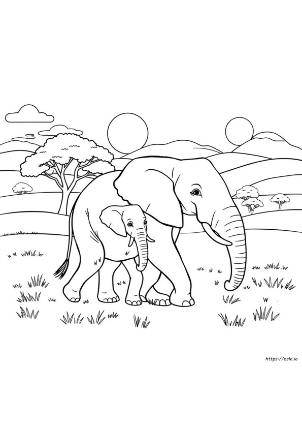 Olifant Kleurplaat