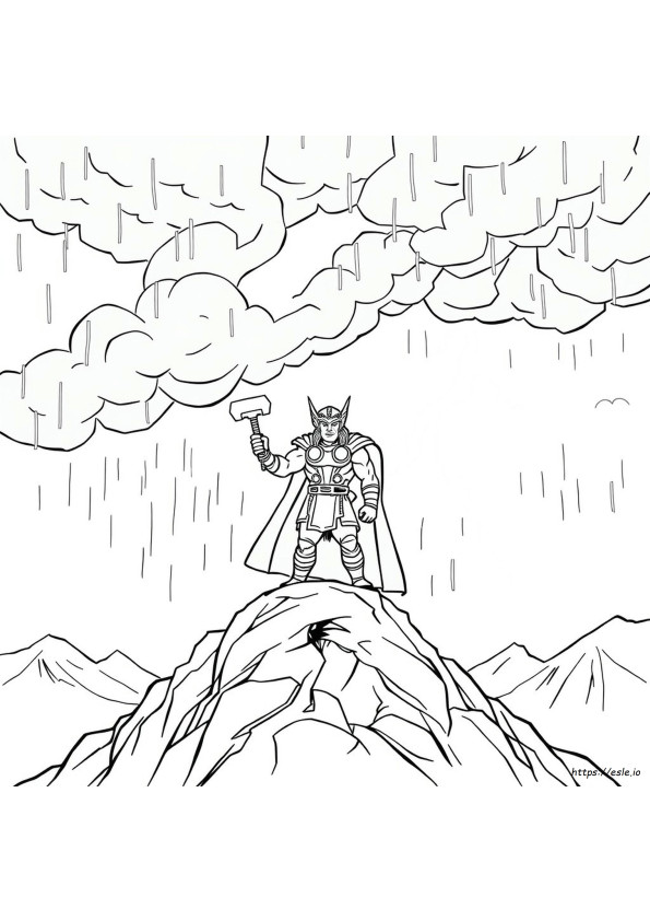 Thor Színező Rajz