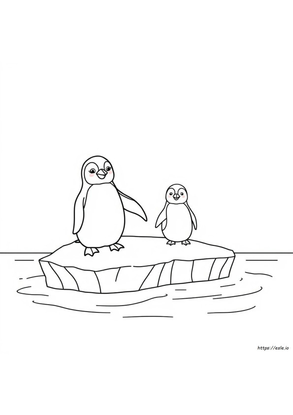Cute Penguin Colouring In