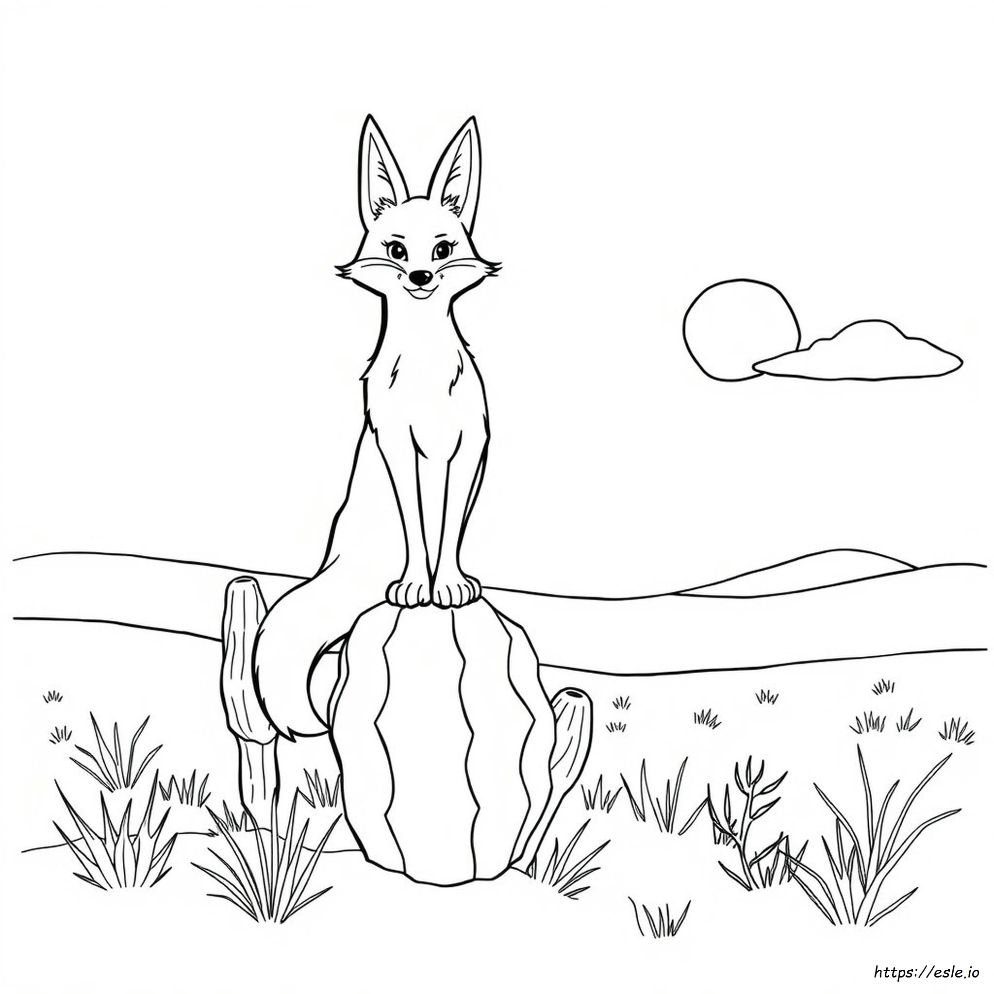 Free Printable Coyote Coloring Page