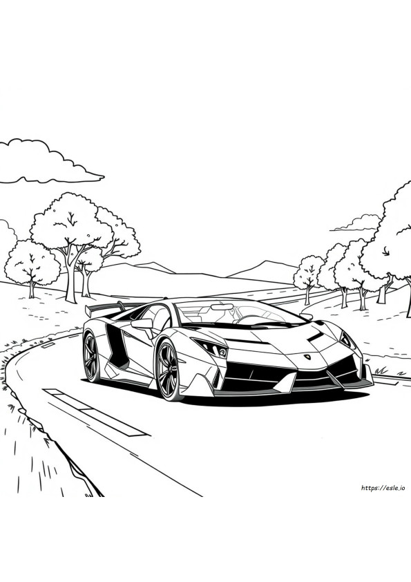 Lamborghini Veneno Colouring Pages