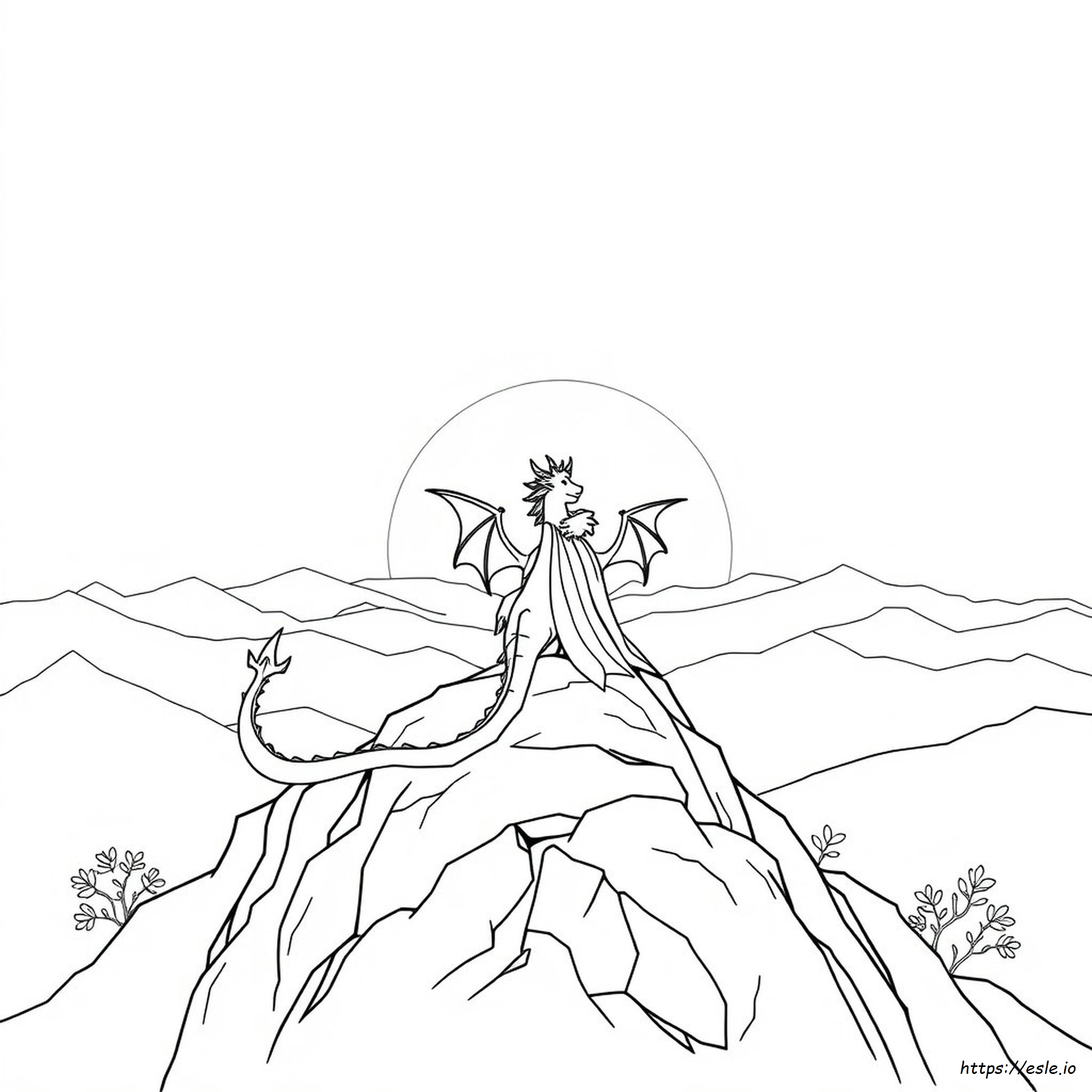 Gambar Mewarnai Pangeran Naga - Gratis