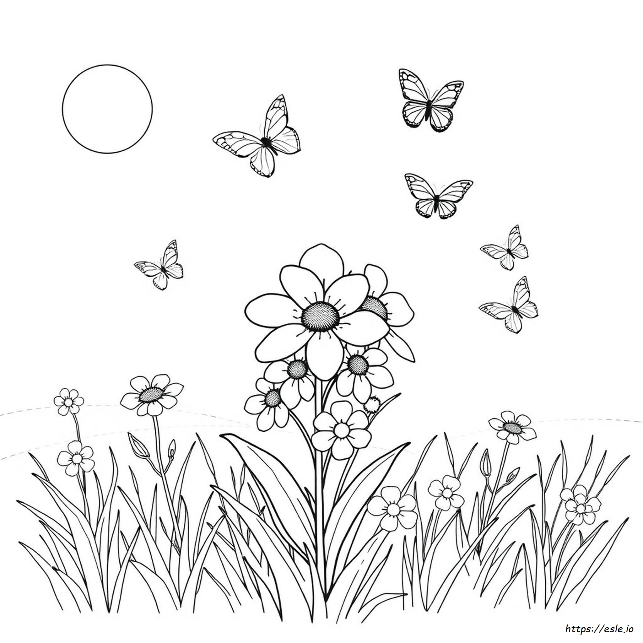 Coloring Pics Of Flowers - Free Printable Coloring Page