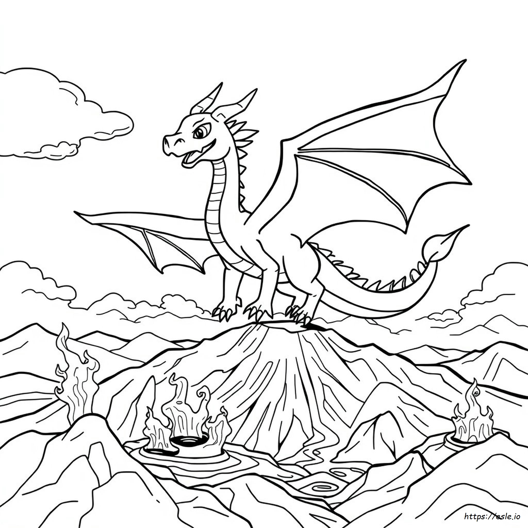 Lava Dragon Coloring Pages