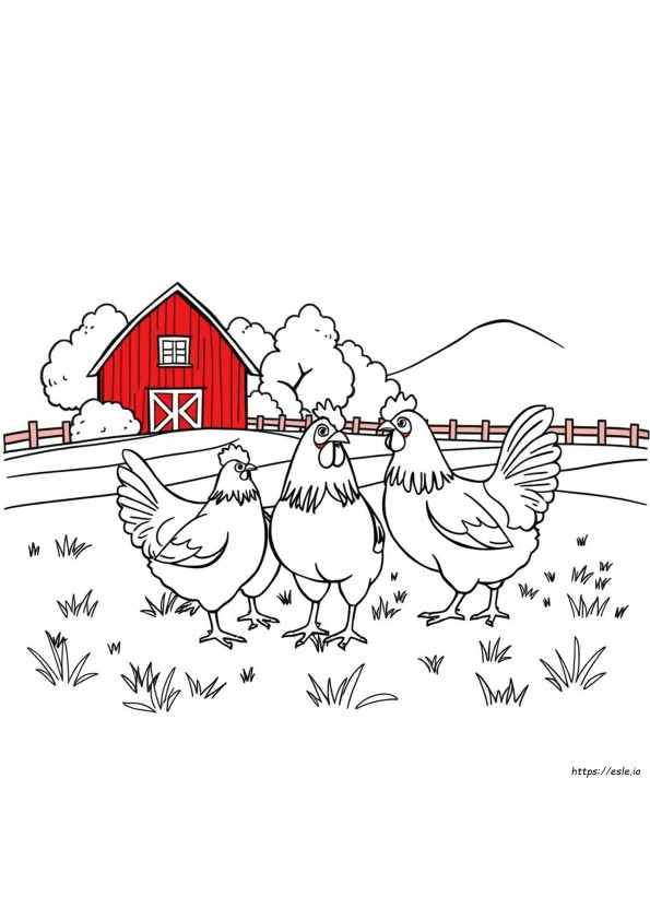 Coloring Pages Of Chickens