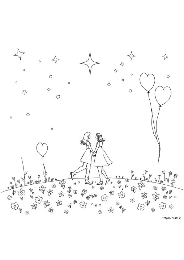 People In Love Coloring Pages
