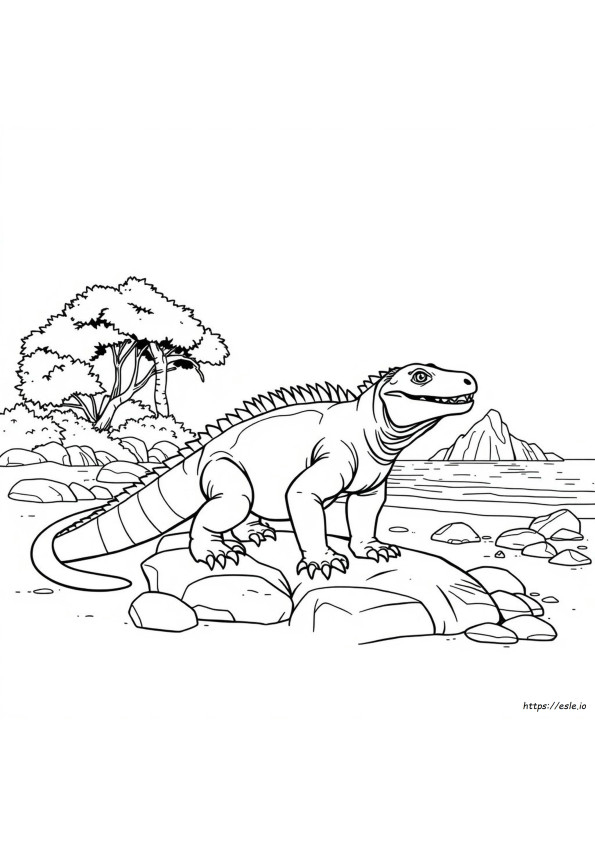 Kolorowanka Smok Komodo