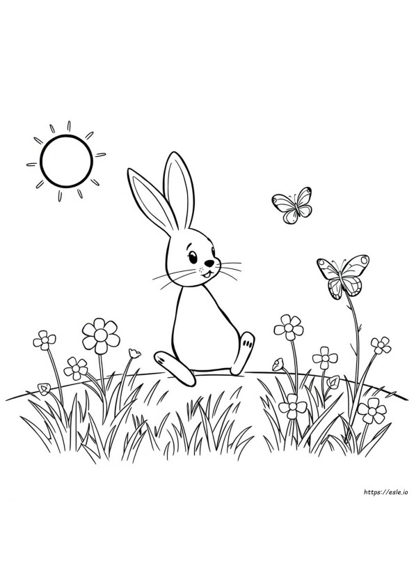 Hüpfendes Hase Ausmalbilder