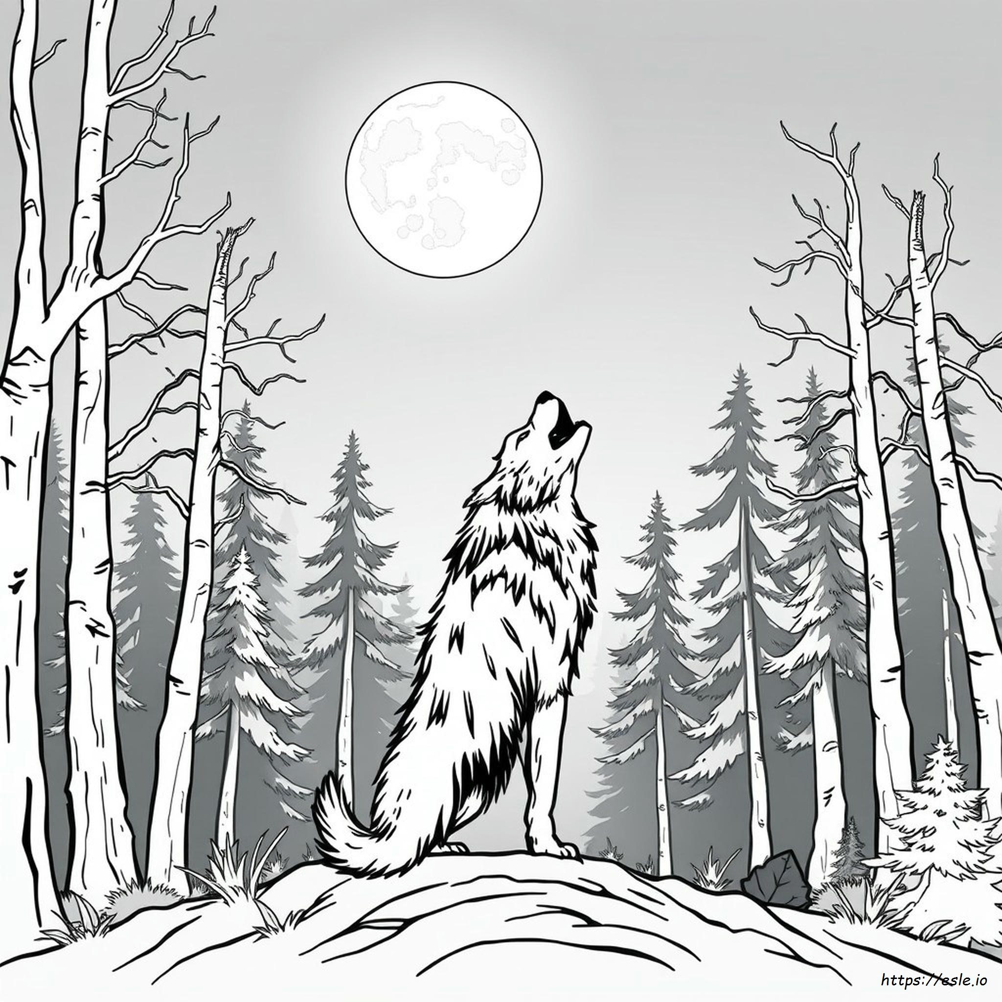 Realistic Werewolf Coloring Page - Free Printable