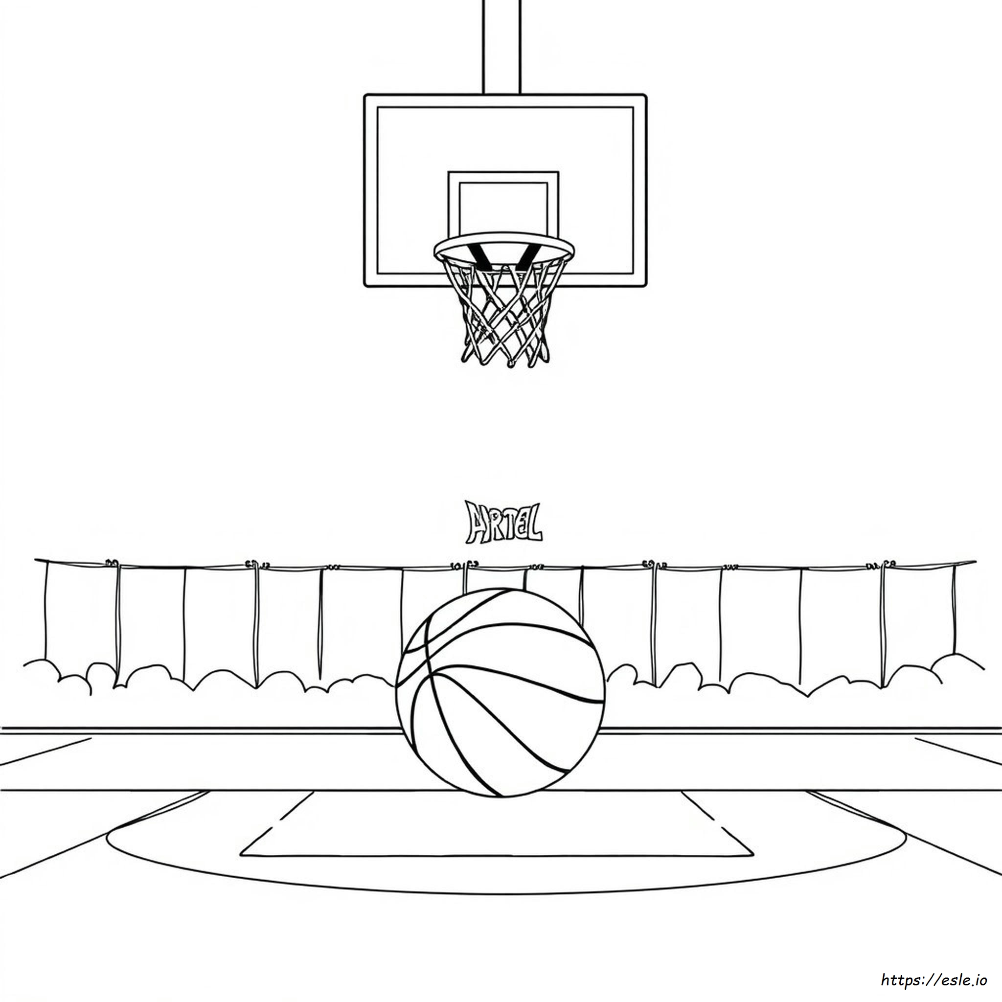 Bola Basket Mewarnai Halaman