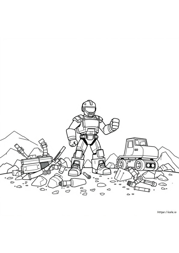 Drawing Titan Drill Man Coloring Page