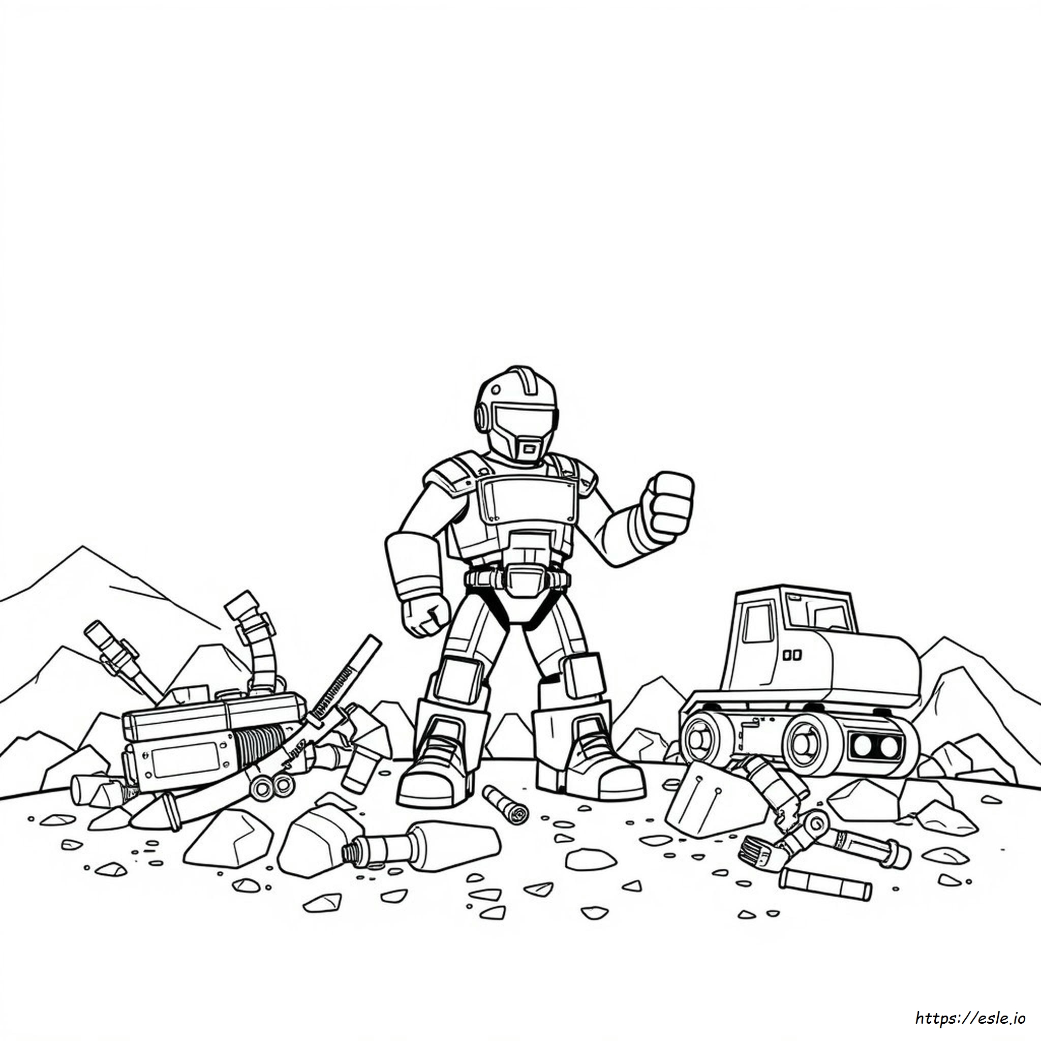 Zeichnung Titan Drill Man Ausmalbilder